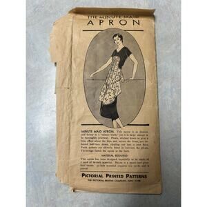 Vintage 20's-30's Pictorial Minute Maid Flapper Apron